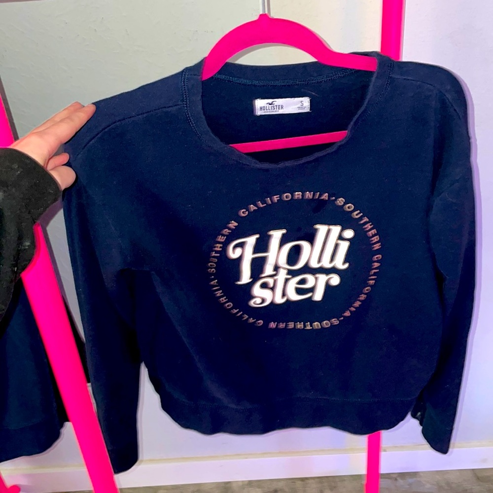 Small dark blue Hollister hoodie